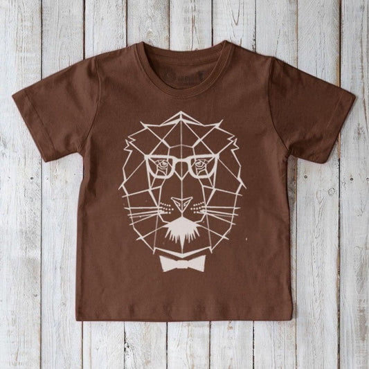 Geometric Lion T-Shirt for Kids