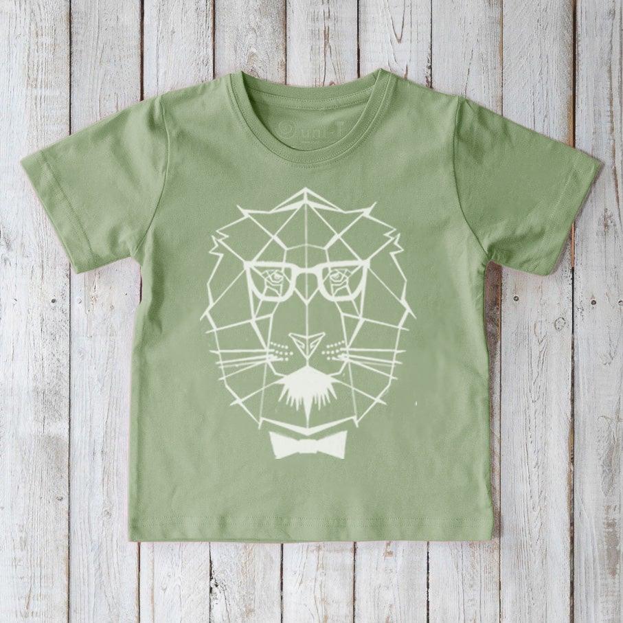Geometric Lion T-Shirt for Kids