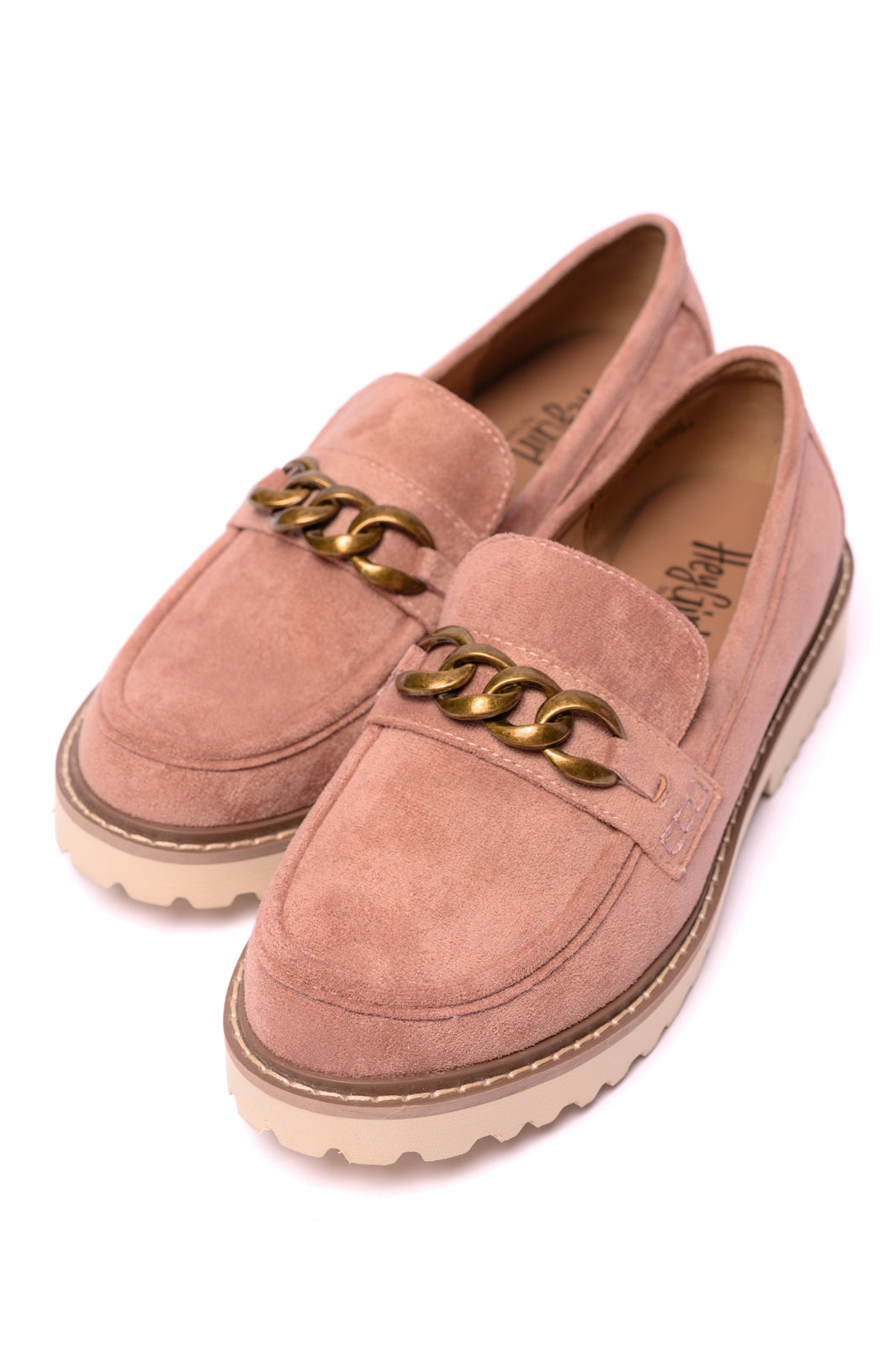 Mocasines Literally de antelina rosa empolvado