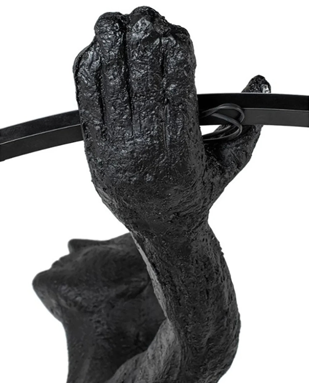 Lámpara de pie con figura de aro de escultura Liva