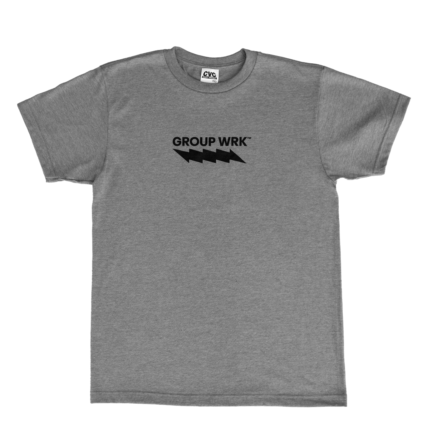 Camiseta con Logo Group Wrk - Gris Jaspeado