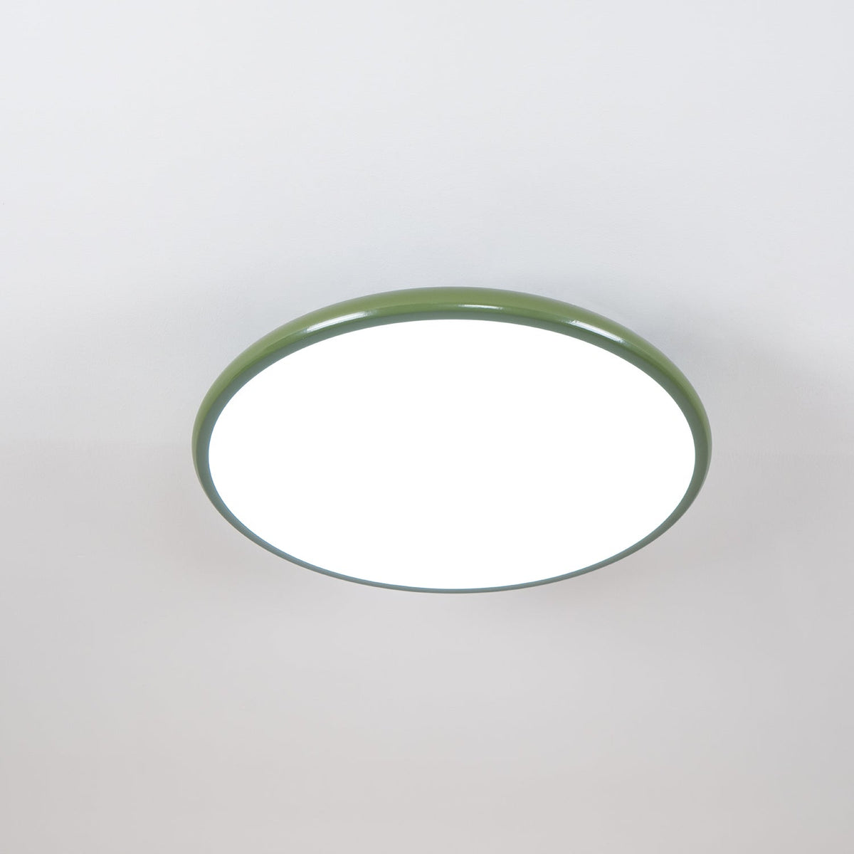 Orbitra | Flush Mount LED Ceiling Light with Swivel Arm, Dimmable Beige or Green Fixture