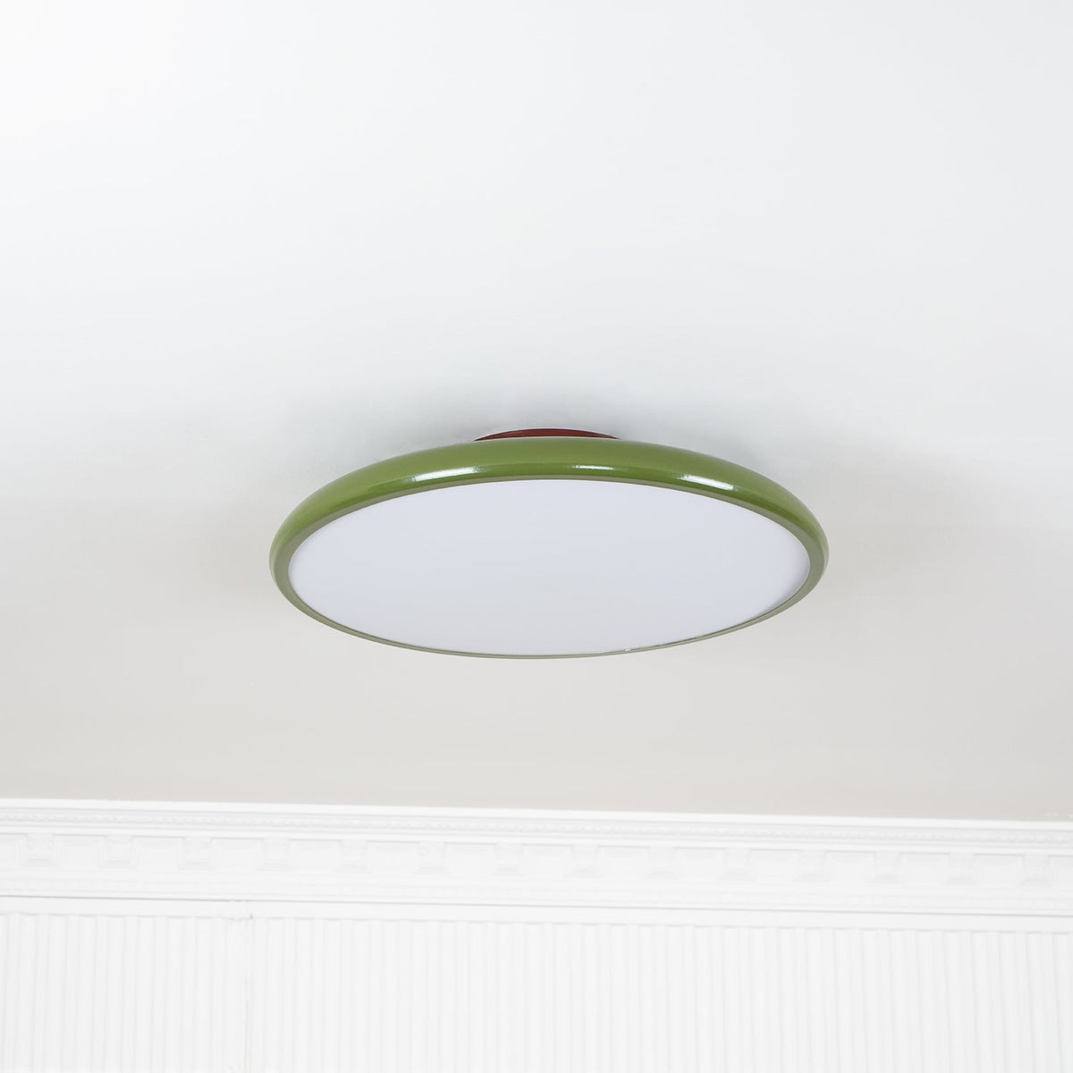 Orbitra | Flush Mount LED Ceiling Light with Swivel Arm, Dimmable Beige or Green Fixture