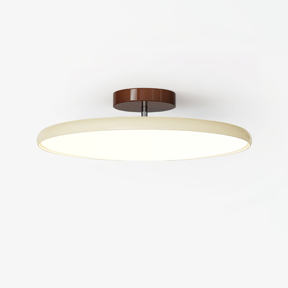 Orbitra | Flush Mount LED Ceiling Light with Swivel Arm, Dimmable Beige or Green Fixture