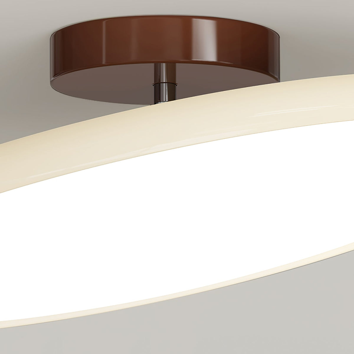 Orbitra | Flush Mount LED Ceiling Light with Swivel Arm, Dimmable Beige or Green Fixture