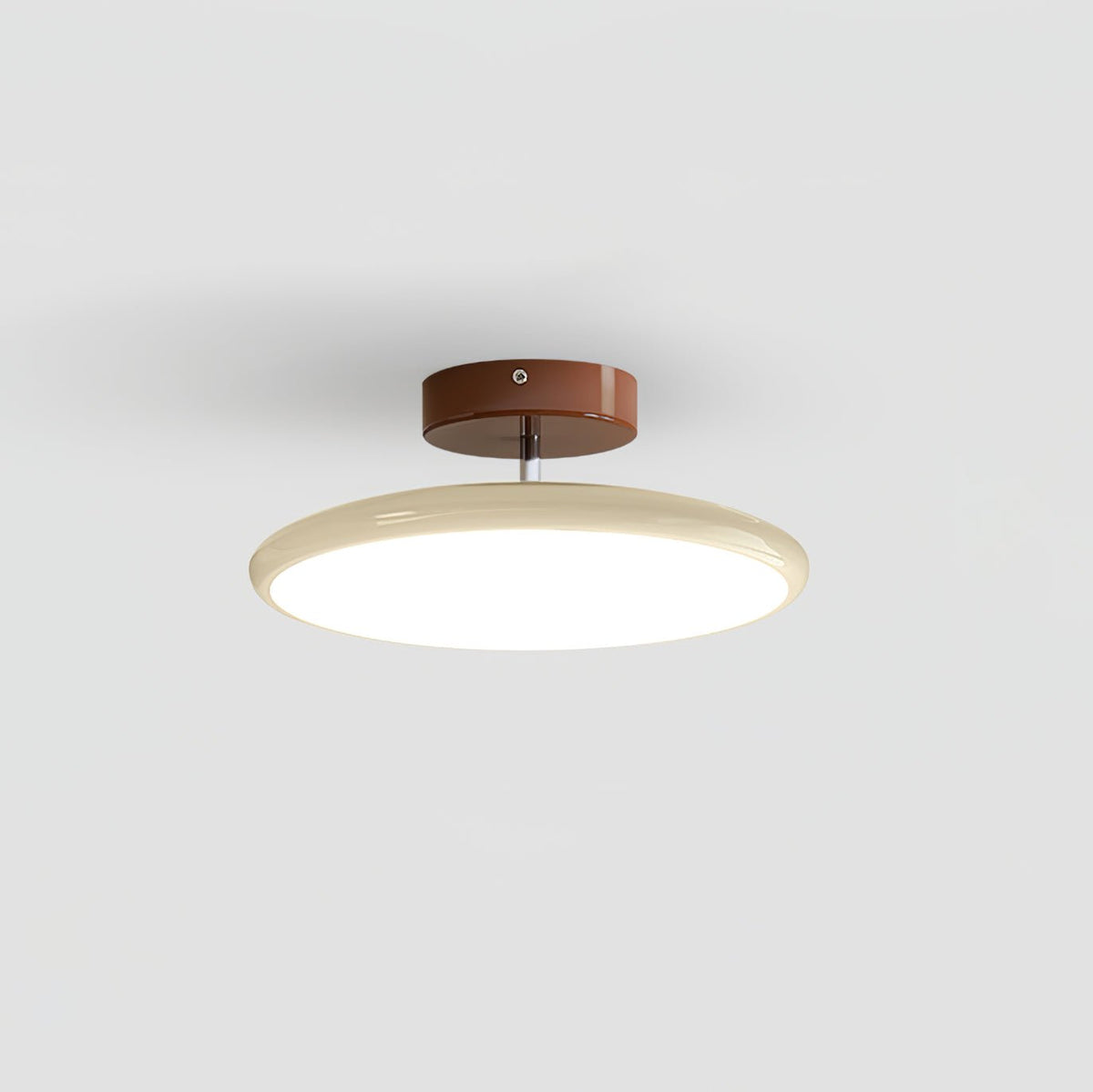 Orbitra | Flush Mount LED Ceiling Light with Swivel Arm, Dimmable Beige or Green Fixture