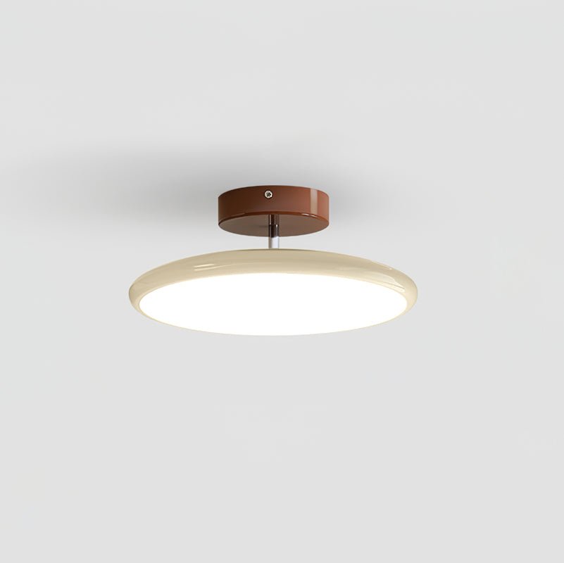 Orbitra | Flush Mount LED Ceiling Light with Swivel Arm, Dimmable Beige or Green Fixture
