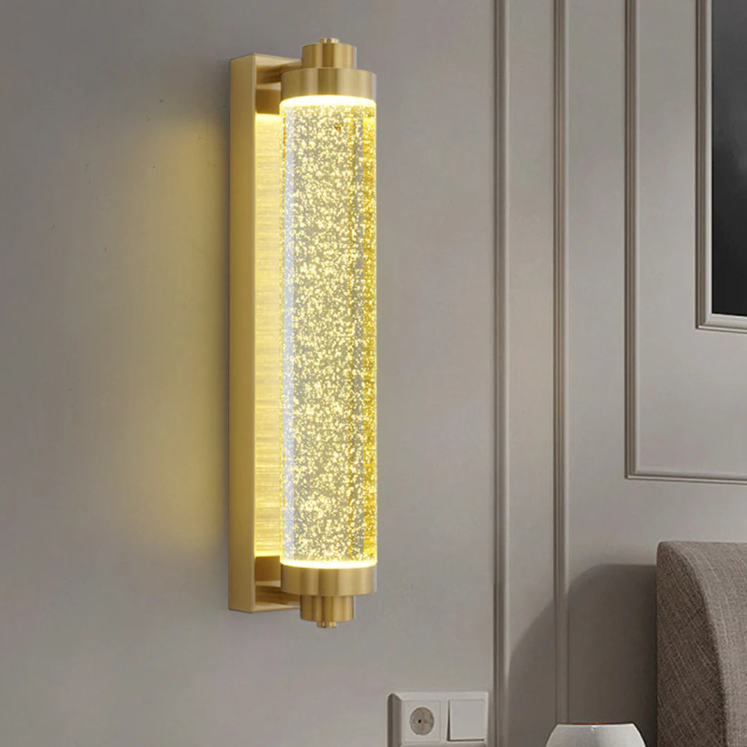 Lámpara de Pared de Cristal de Burbujas de Tubo Largo