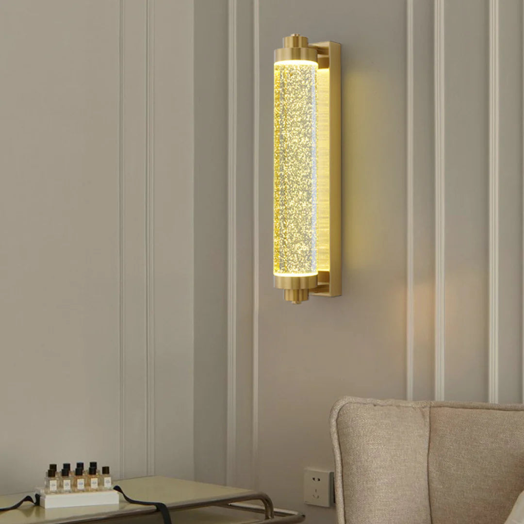 Lámpara de Pared de Cristal de Burbujas de Tubo Largo