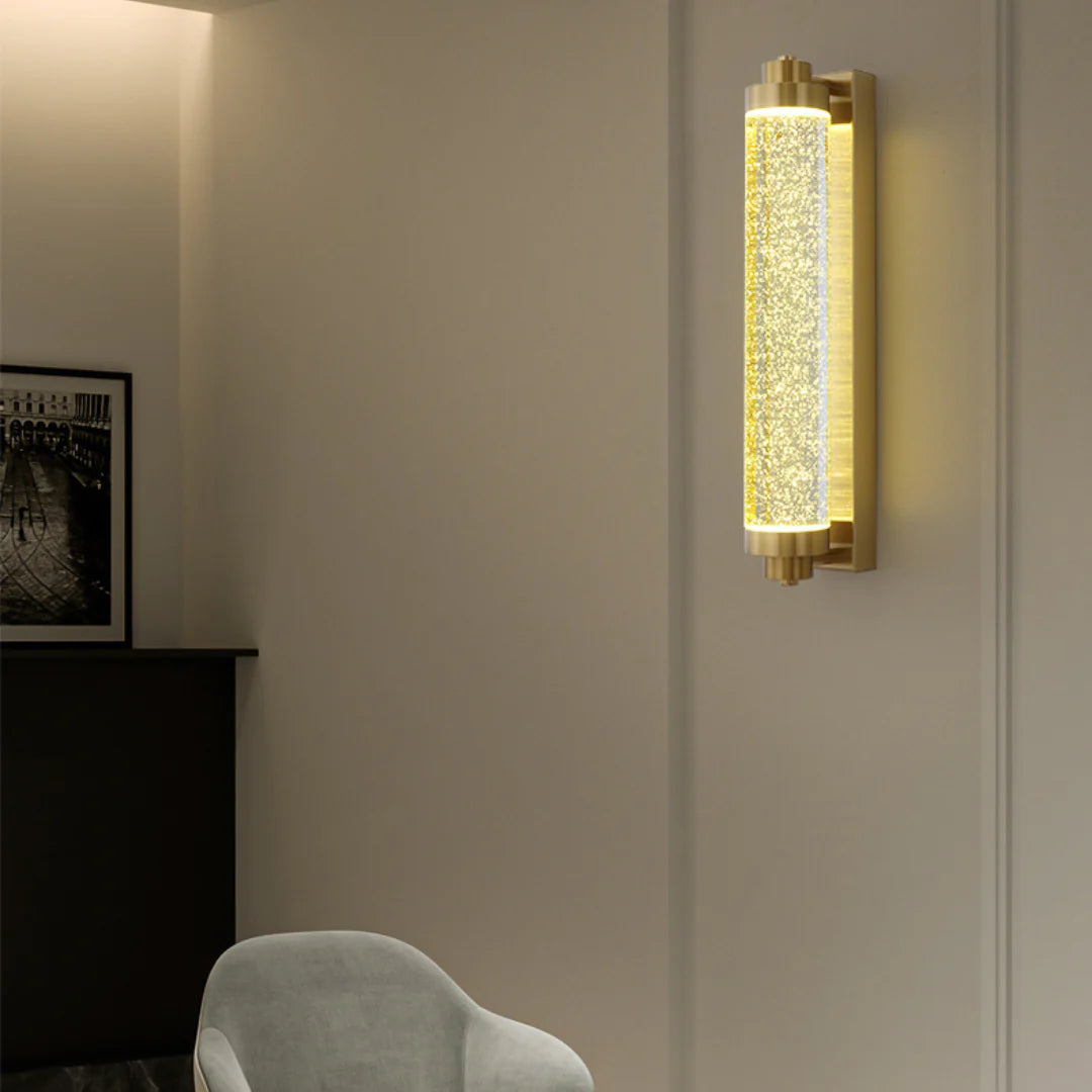 Lámpara de Pared de Cristal de Burbujas de Tubo Largo