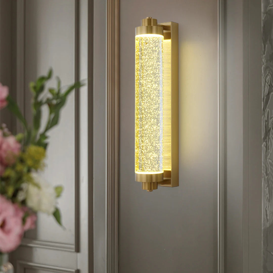 Lámpara de Pared de Cristal de Burbujas de Tubo Largo