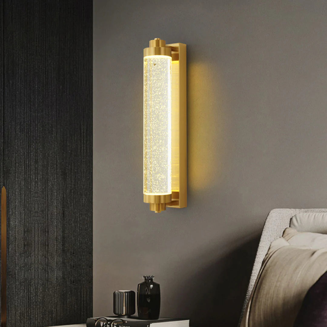 Lámpara de Pared de Cristal de Burbujas de Tubo Largo