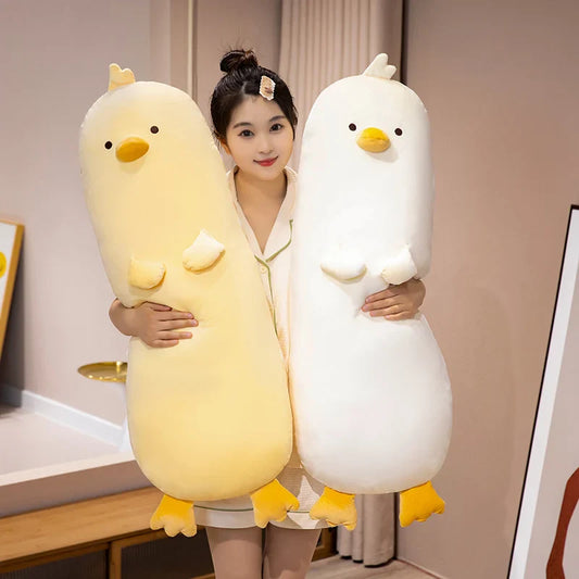 Peluche de almohada de pollo largo