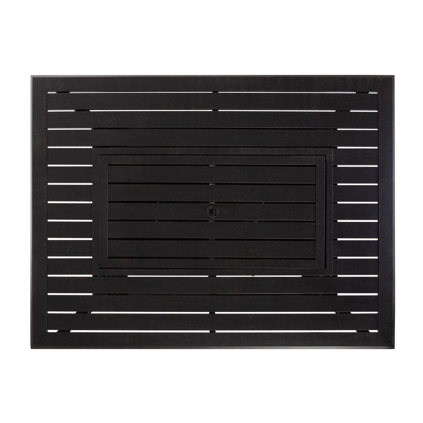 Mesa fogata de gas convertible rectangular de aluminio Longmont de 48"