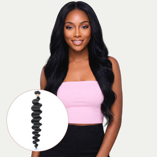 Paquetes de cabello 100% humano de ondas sueltas
