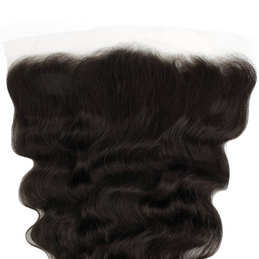 Frontal de cabello humano con encaje transparente 13x4 de ondas sueltas