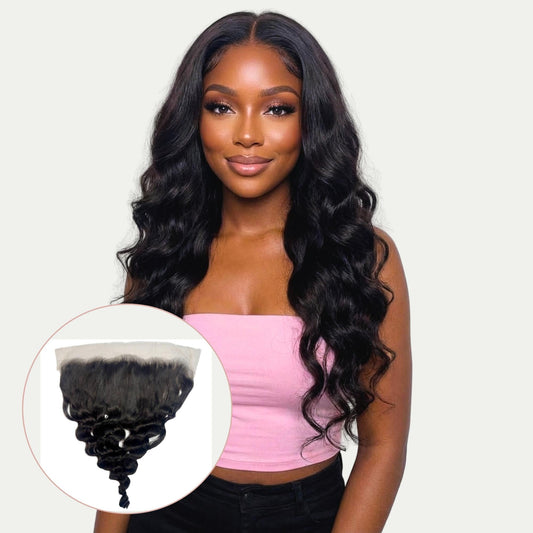 Frontal de cabello humano HD Lace de 13x6 con onda suelta