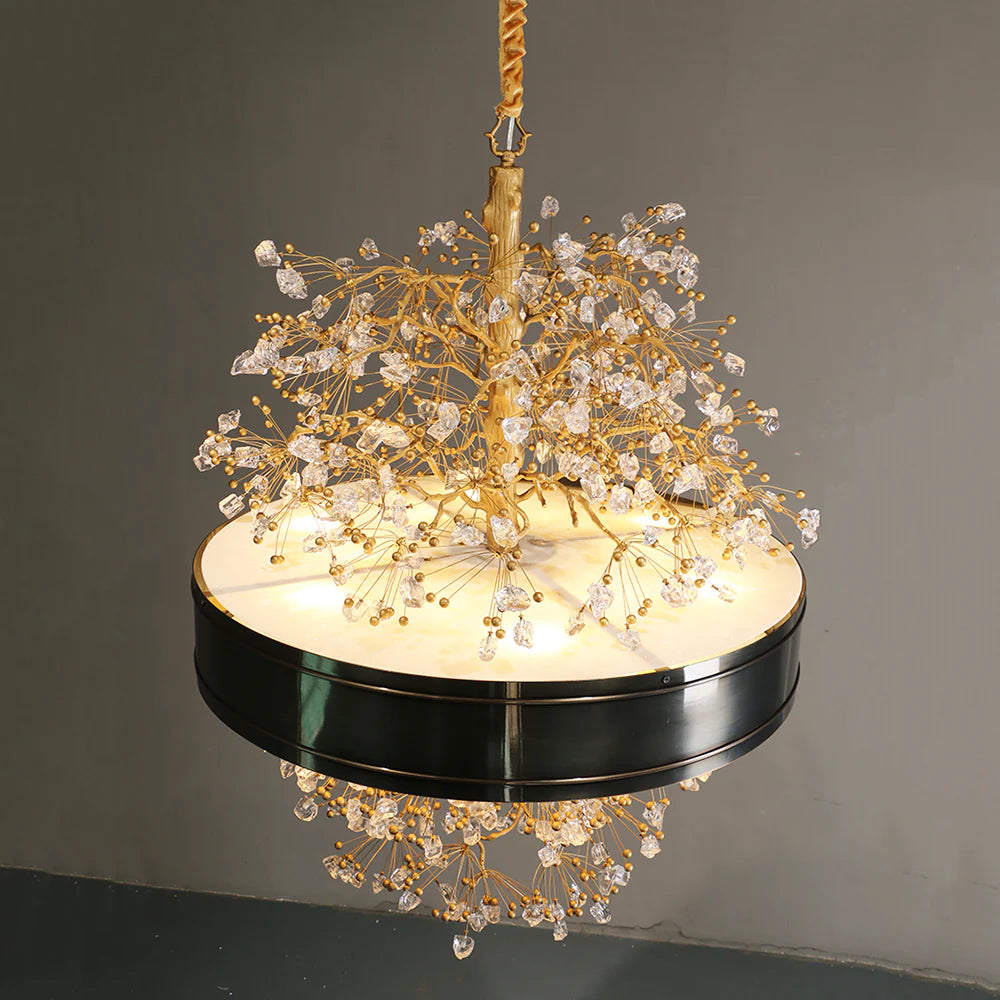 Lámpara de araña de cristal Lorna Berry con forma de rama