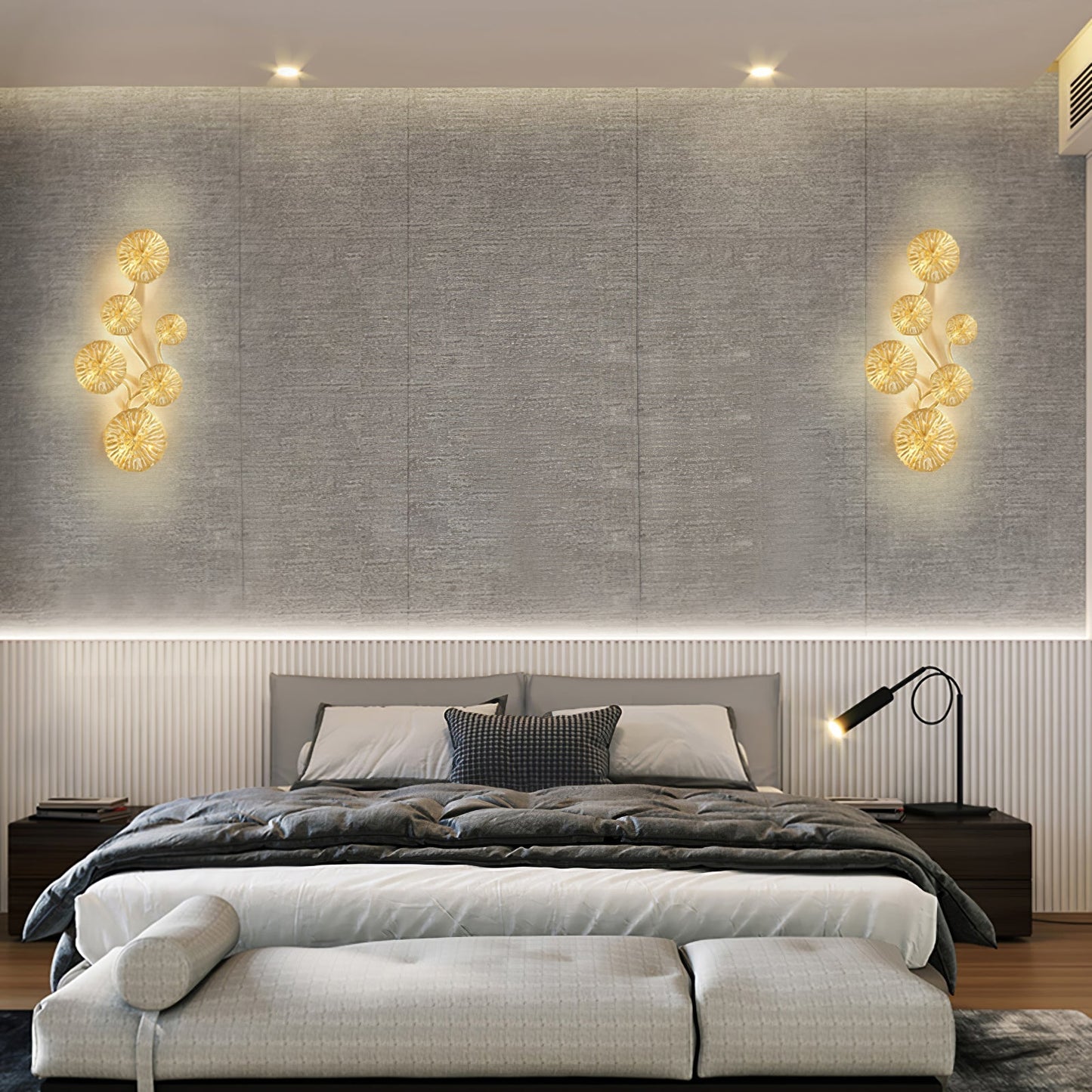Aplique de pared Hoja de Loto