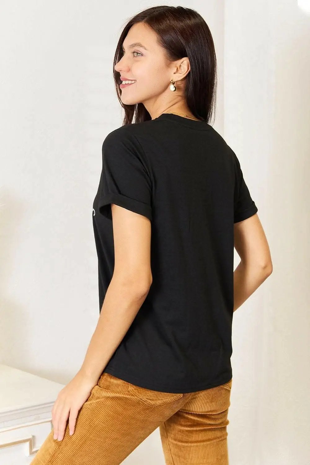 Activewear Trendsi Love Letter Tee Women's Casual Top Chic Print Round Neck Soft