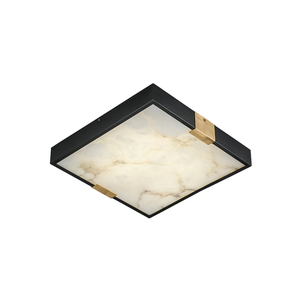Lámpara de techo cuadrada Lucien Alabaster