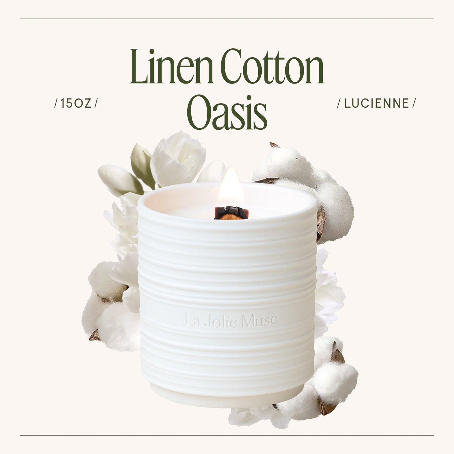 Lucienne - Linen Cotton Oasis Candle