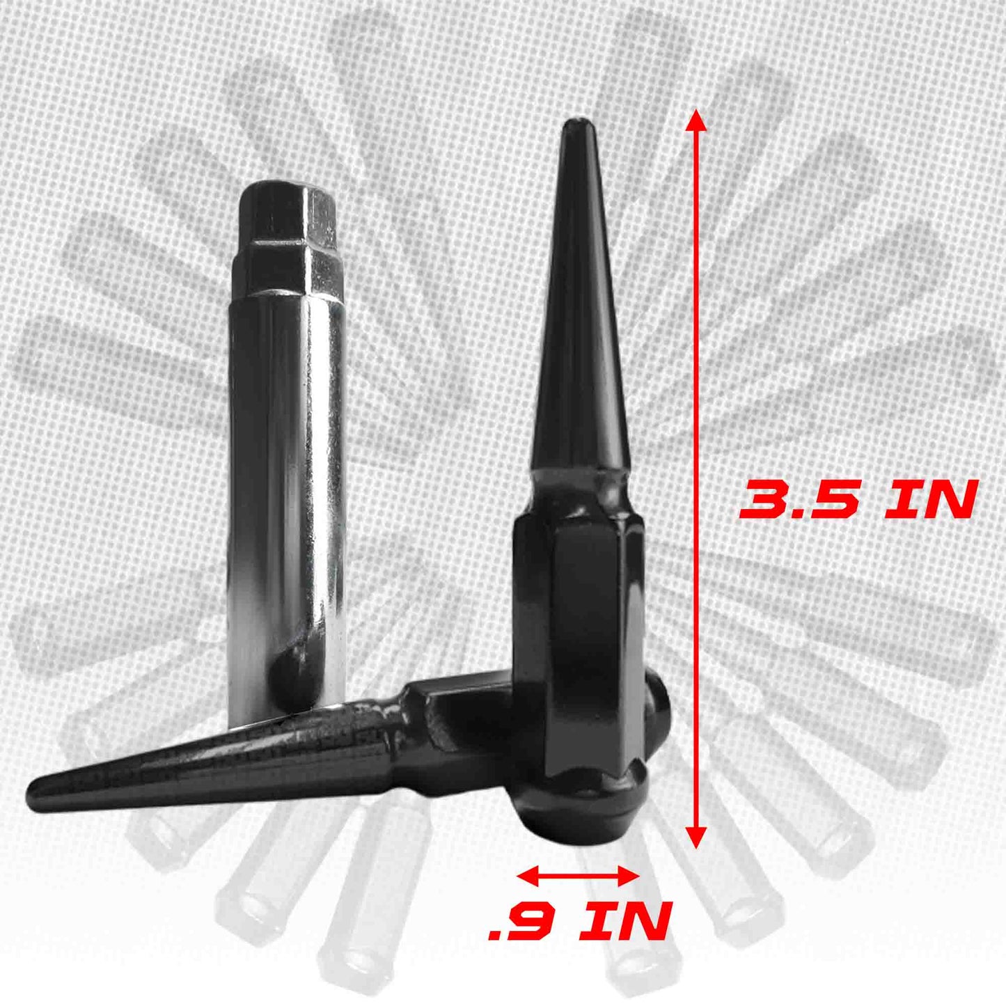9/16 Extended Spike Lug Nuts - 60 Degree Taper Seat