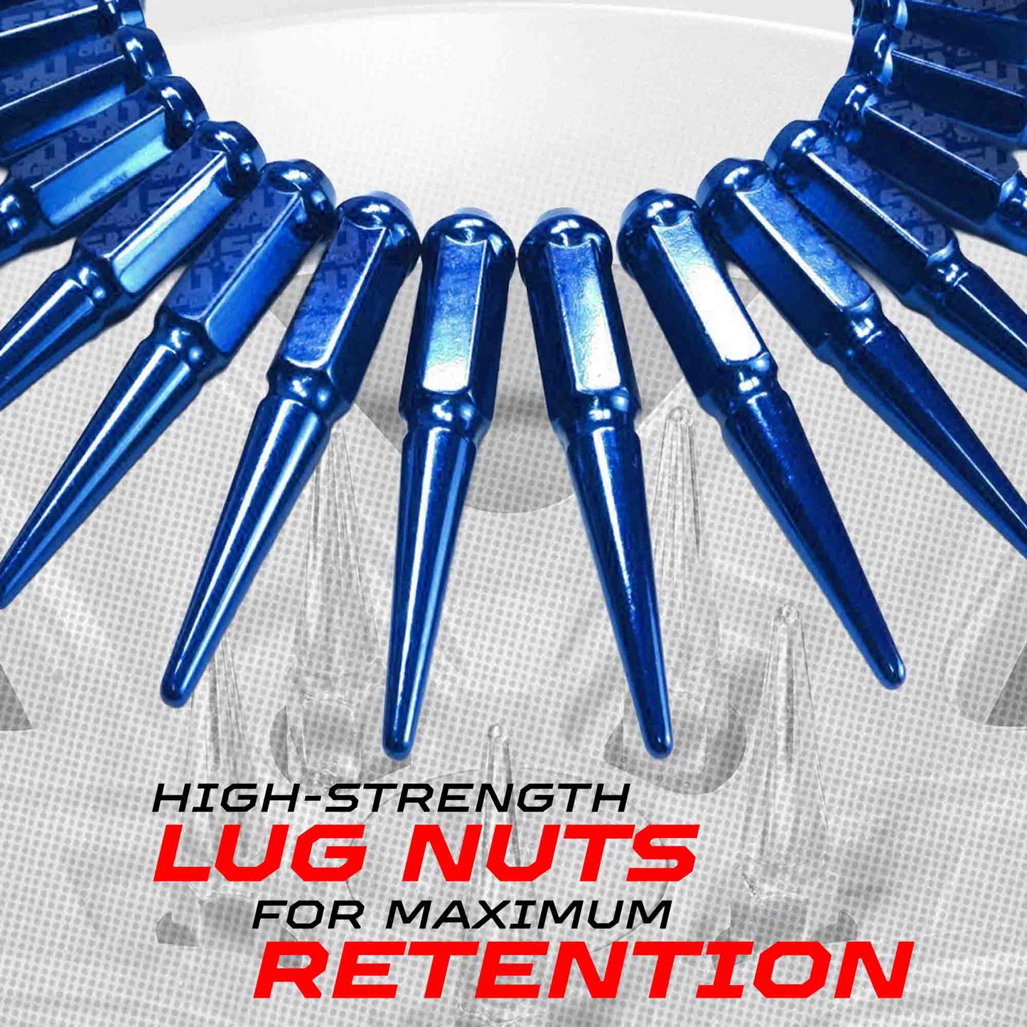 12x1.5mm Extended Spike Lug Nuts - 60 Degree Taper Seat