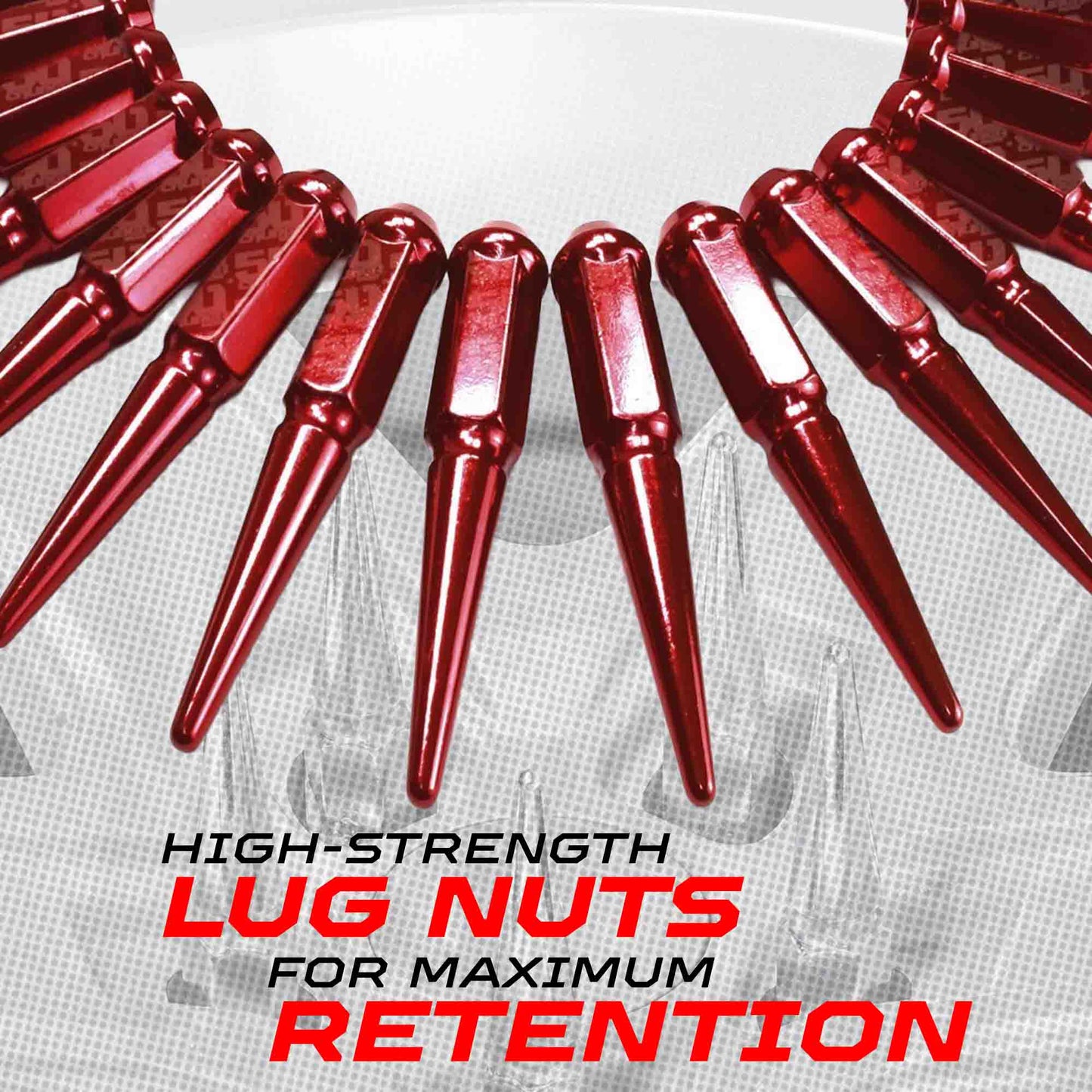 3/8-24 Extended Spike Lug Nuts - 60 Degree Taper Seat