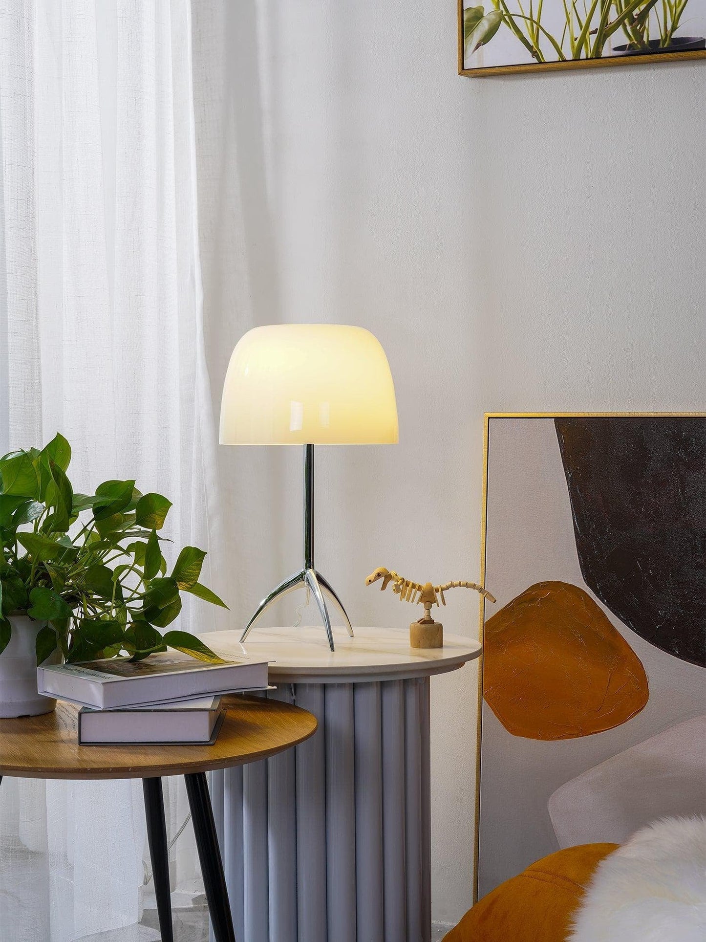 Lámpara de mesa de cristal Lumiere