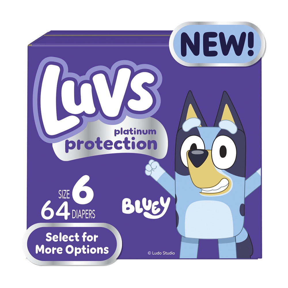 Luvs Platinum Protection Baby Diapers Size 6, 64 Count