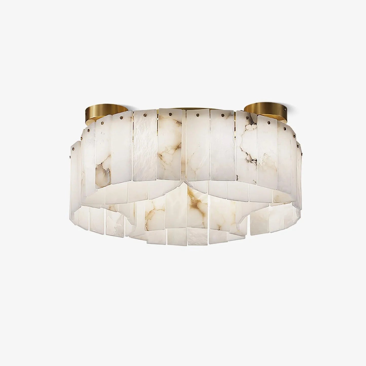 Lámpara de techo Luxe de alabastro blanco
