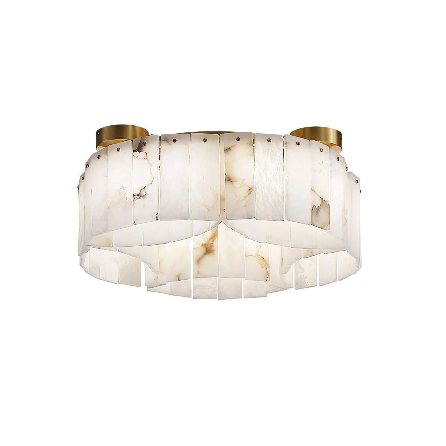 Lámpara de techo Luxe de alabastro blanco