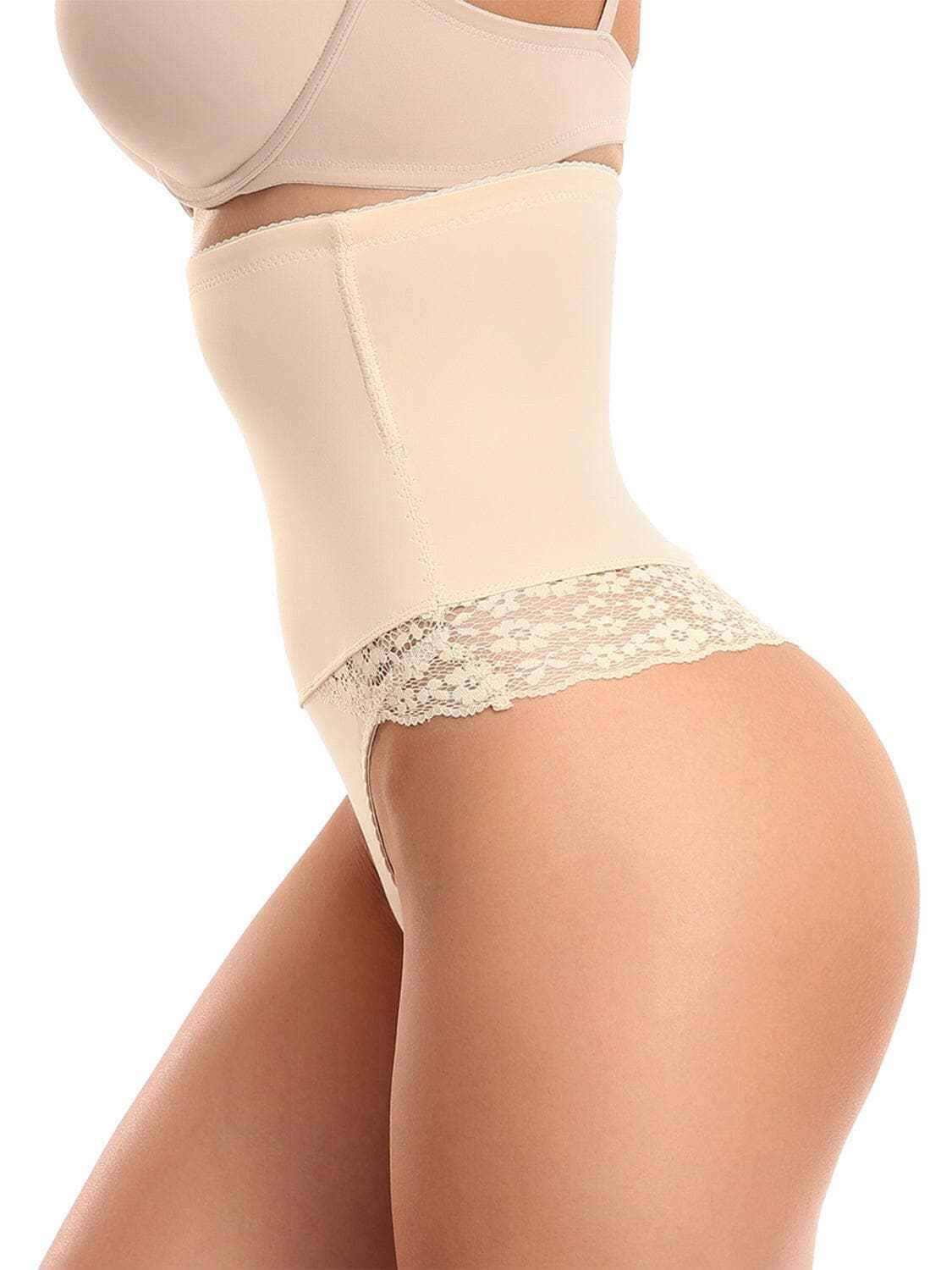 Trendsi Luxe - Pantalones Cortos Moldeadores de Encaje para Mujer: Suaves y Cómodos