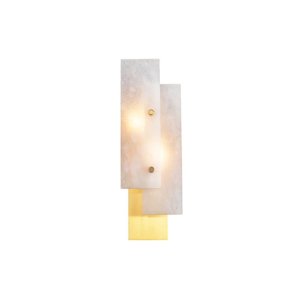 Lámpara de pared rectangular de alabastro