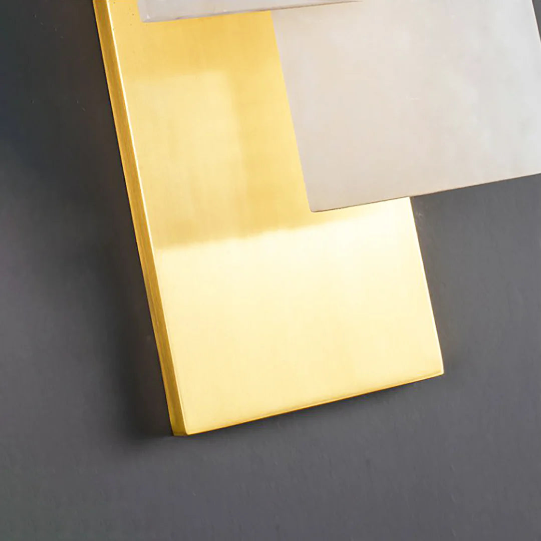 Lámpara de pared rectangular de alabastro