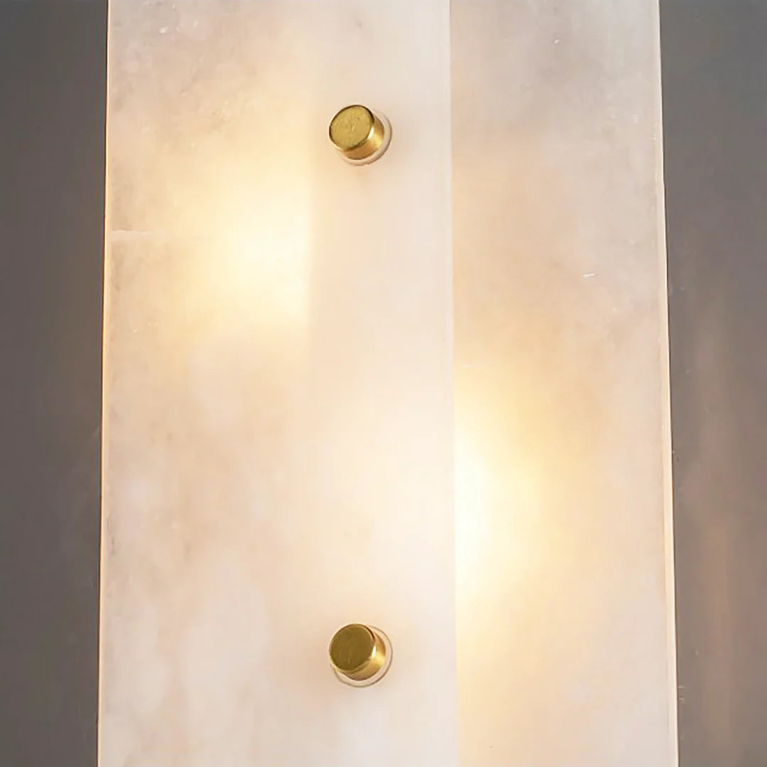 Lámpara de pared rectangular de alabastro