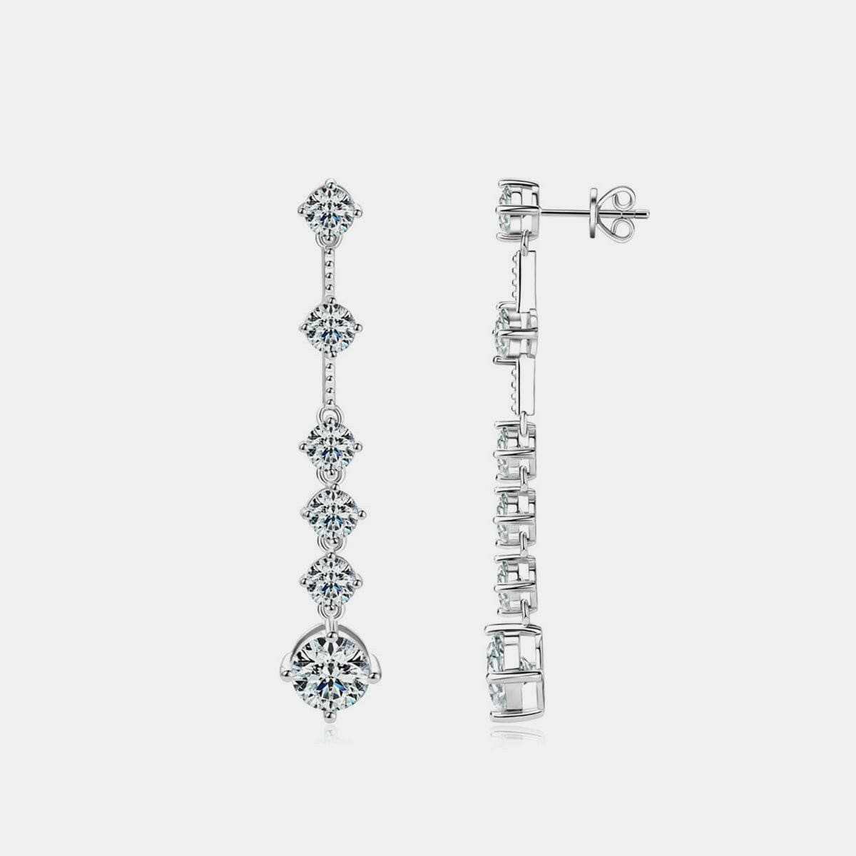 T-Shirts Trendsi just arrived - Luxurious Moissanite Silver Earrings