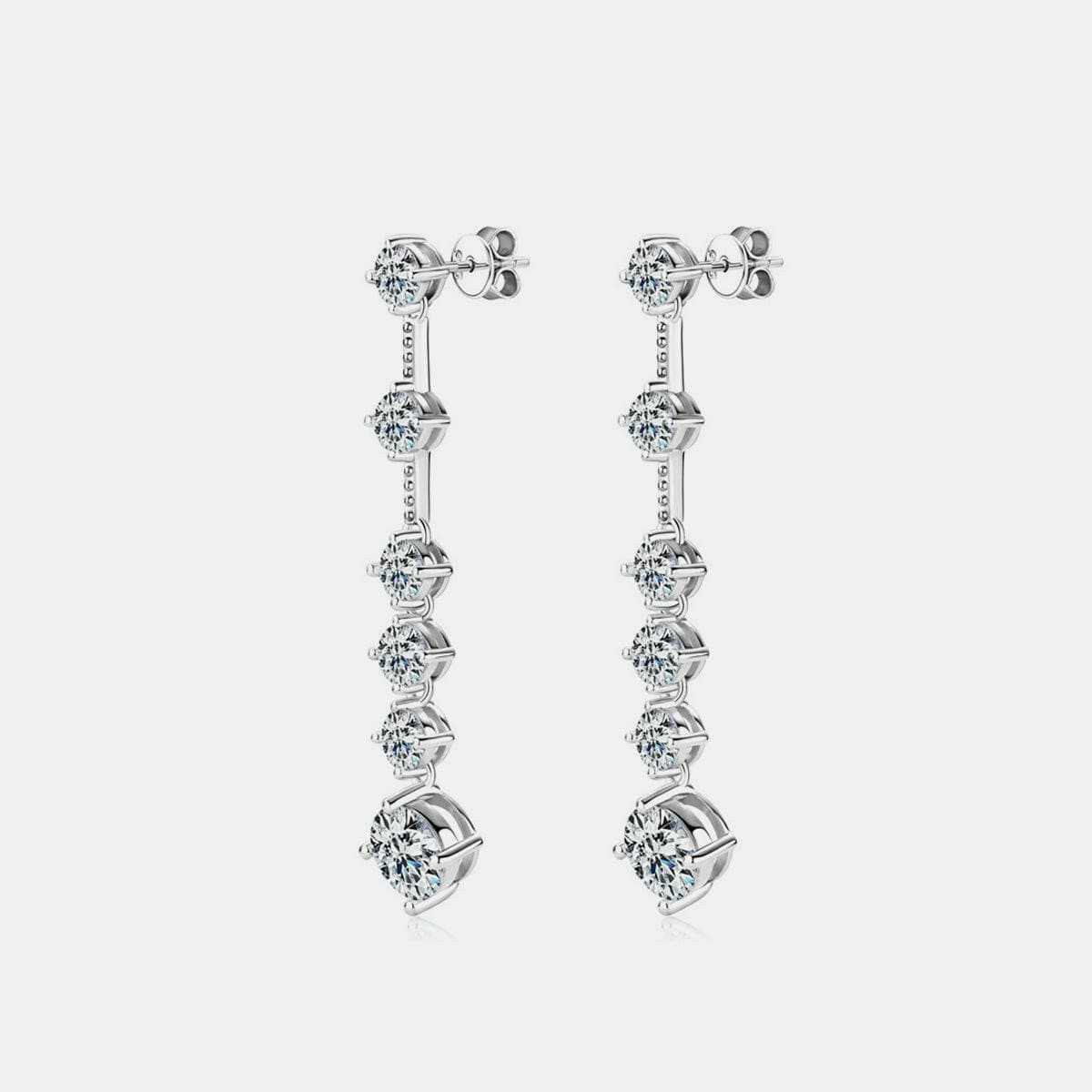 T-Shirts Trendsi just arrived - Luxurious Moissanite Silver Earrings