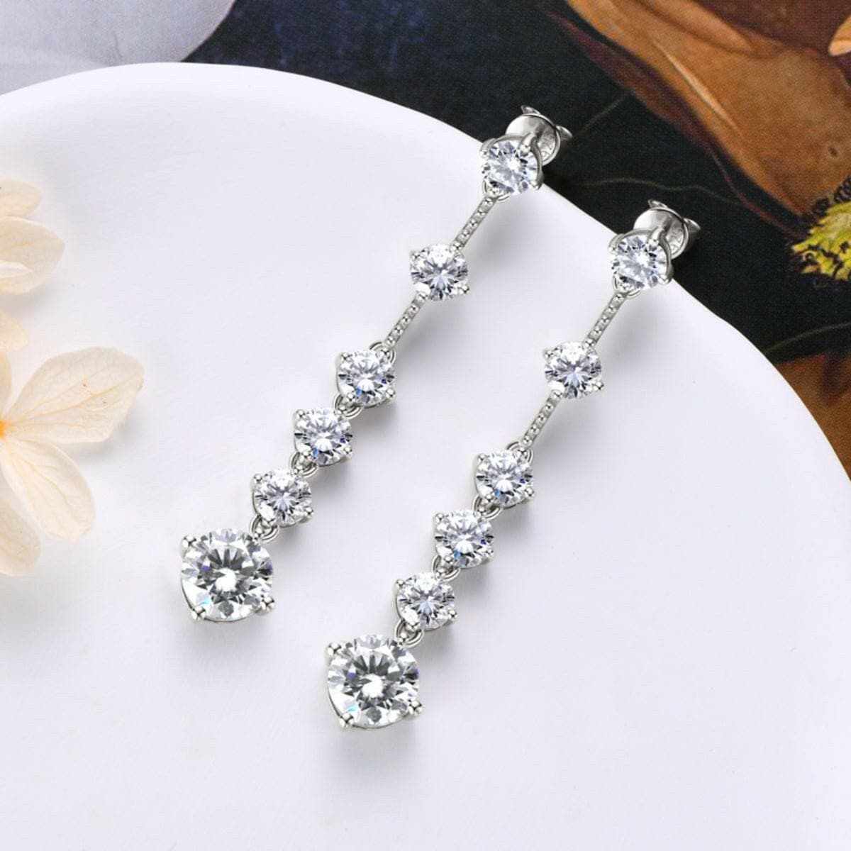 T-Shirts Trendsi just arrived - Luxurious Moissanite Silver Earrings
