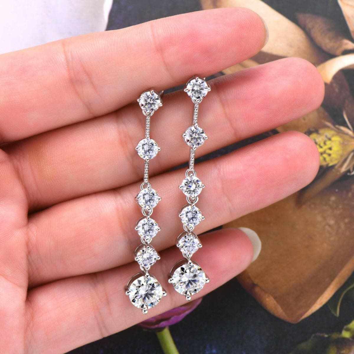 T-Shirts Trendsi just arrived - Luxurious Moissanite Silver Earrings
