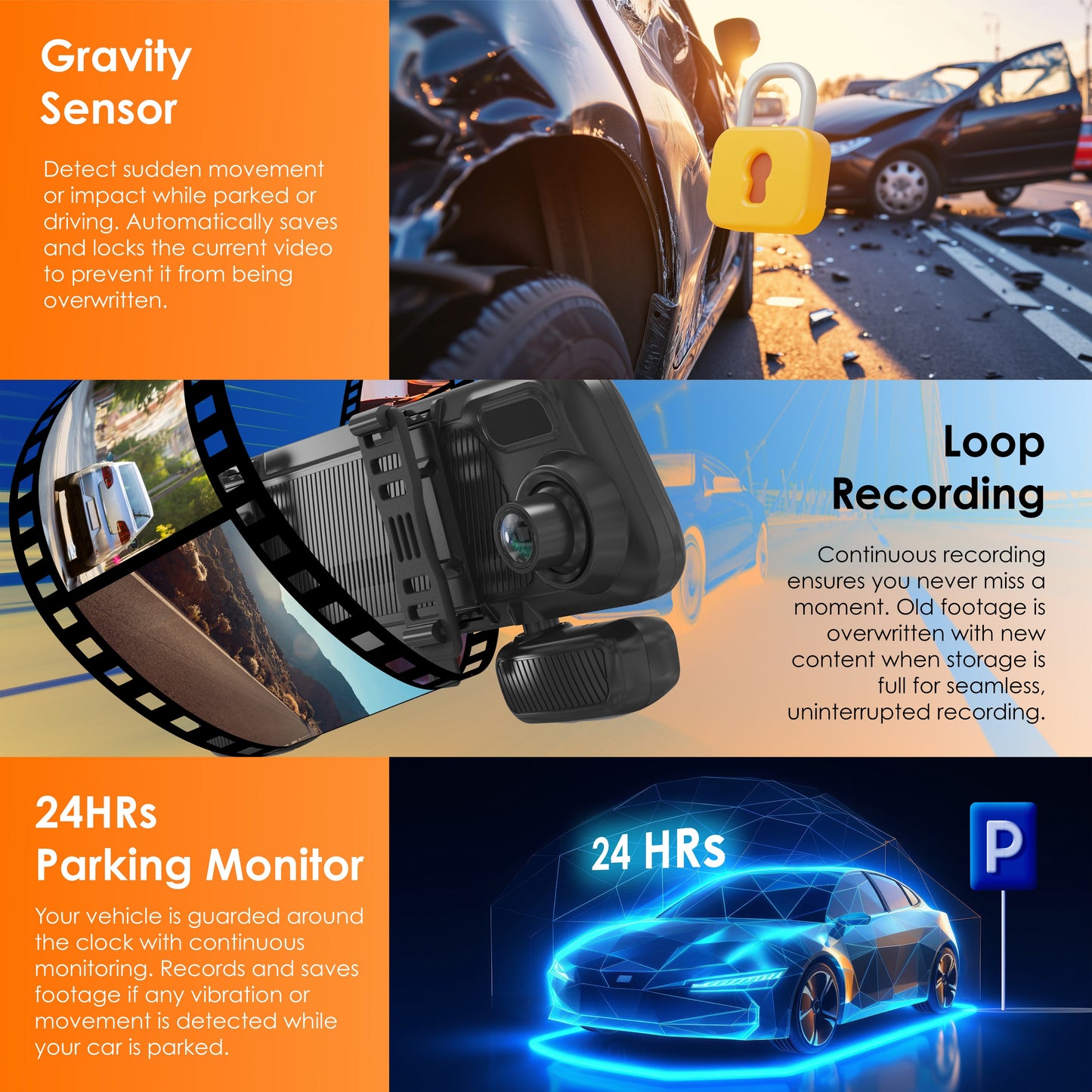 Rexing M4 CÁMARA RETROVISOR DVR DE 4 CANALES con pantalla táctil de 12", 1080p con GPS