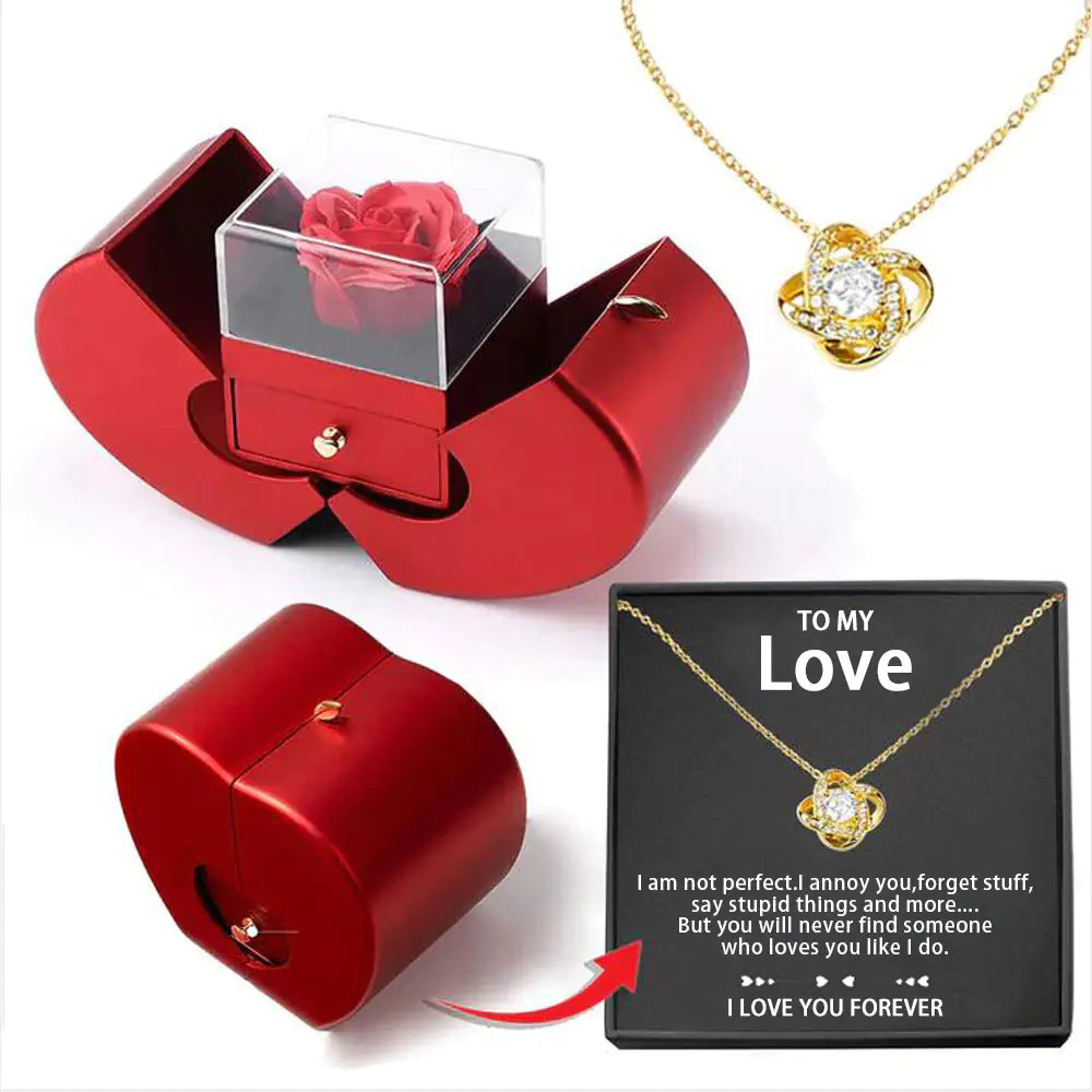 Luxury Four-Leaf Clover Necklace Gift Box Set
