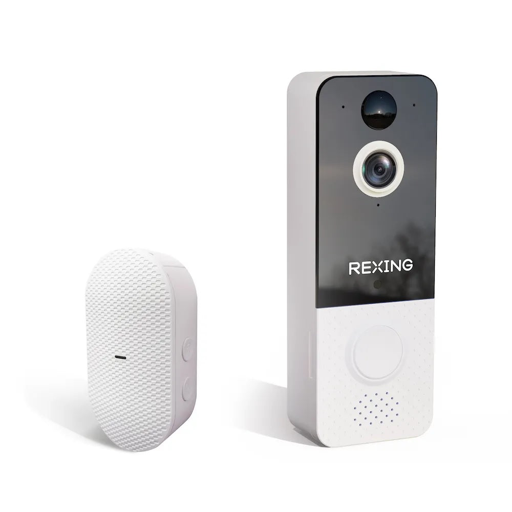 Rexing SDB1 + Timbre de video inteligente inalámbrico con cámara y garantía gratuita de 2 años, grabación de 1080p con WiFi