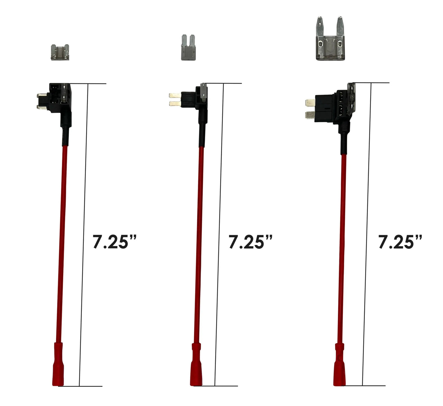 Adaptador Rexing de toma de corriente y adición de circuito con adaptadores de fusibles de cuchilla LP-mini, Mini Fuse y Micro2