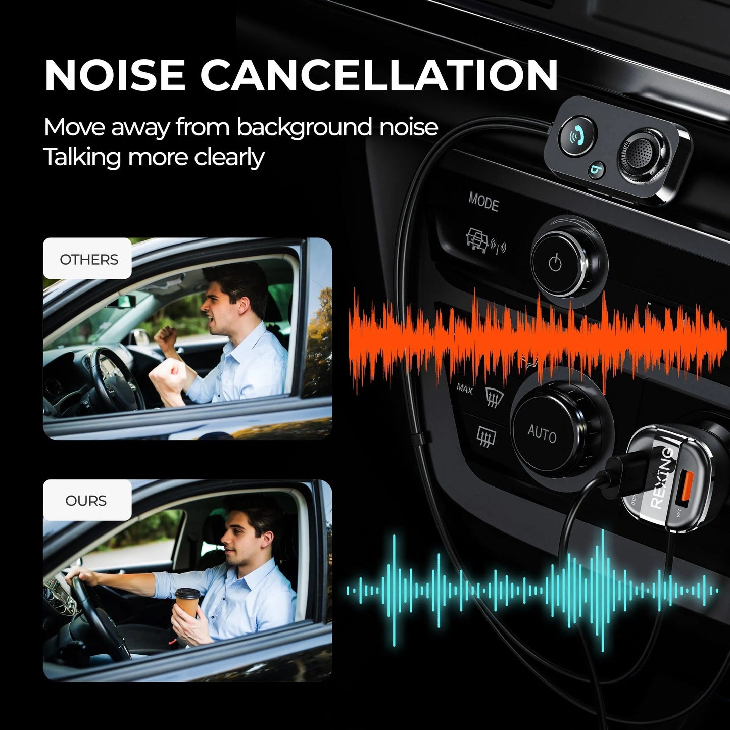 Receptor Bluetooth Mini Rexing AUX2 para coche con Bluetooth 5.1