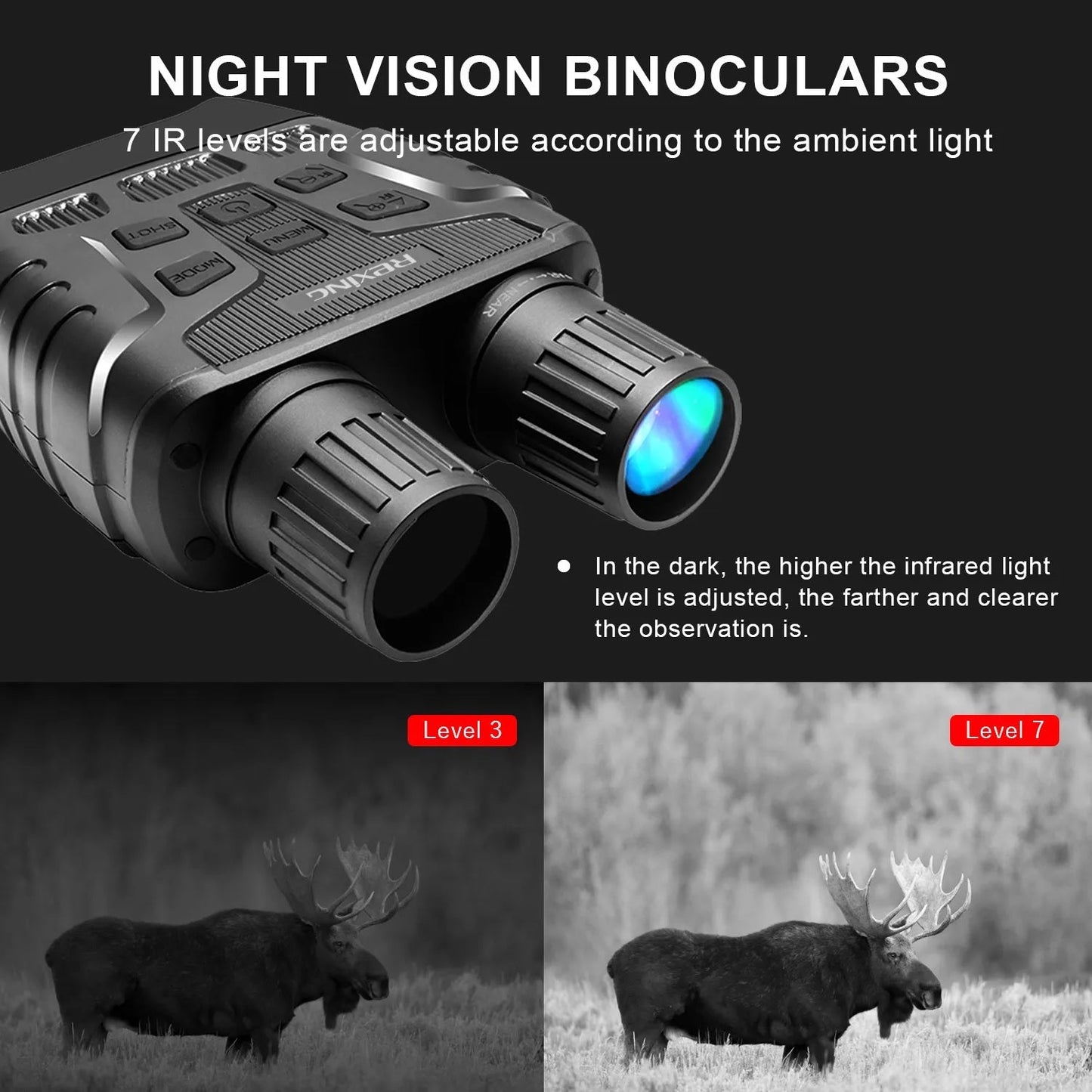 Binoculares de visión nocturna Rexing B1 (negro)