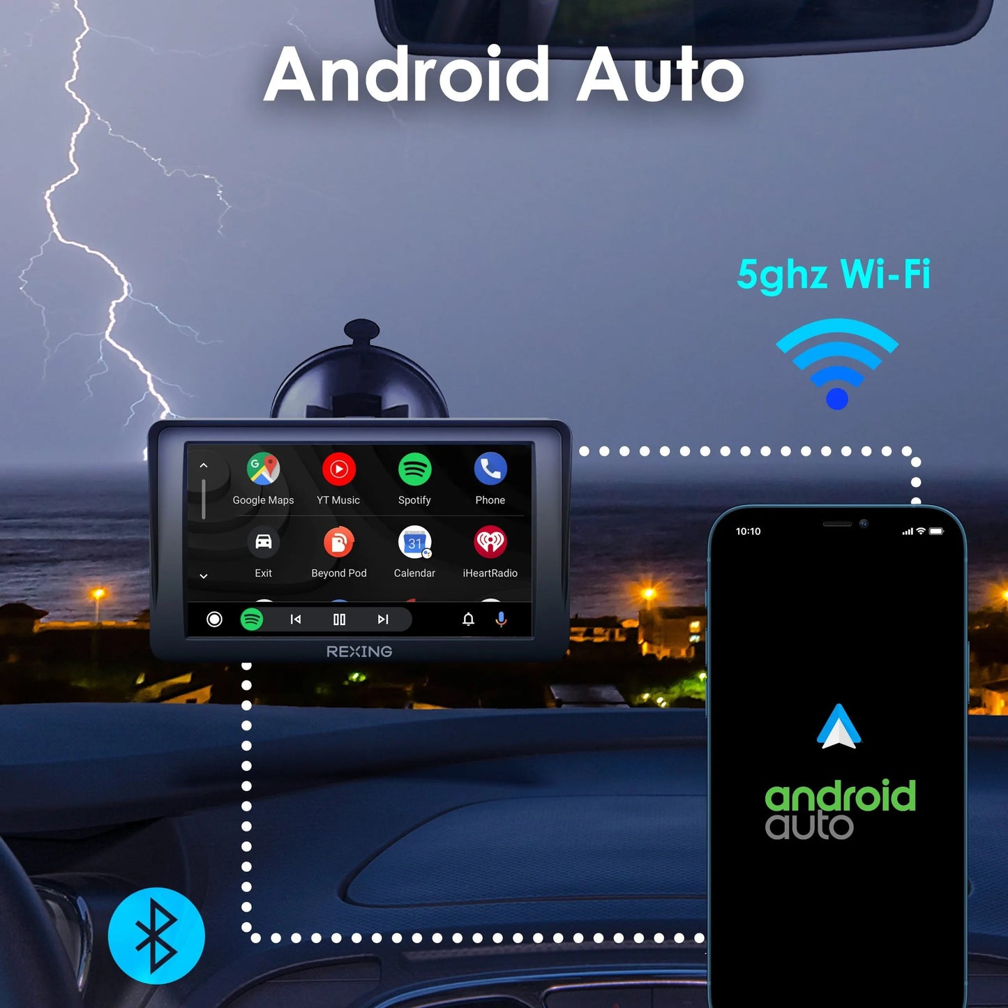 Receptor multimedia REXING W1 con cámara de reversa