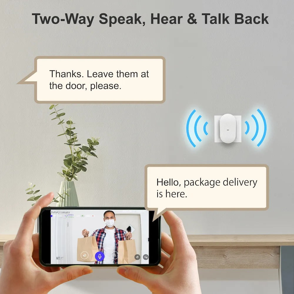 Rexing SDB1 + Timbre de video inteligente inalámbrico con cámara y garantía gratuita de 2 años, grabación de 1080p con WiFi