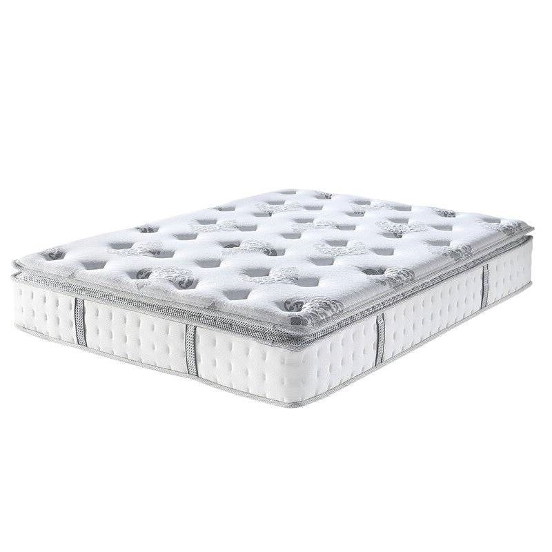 Colchón Híbrido de Muelles y Espuma Viscoelástica con Cubierta Acolchada de 12 Pulgadas, Firmeza Media, en Caja - Tamaño King